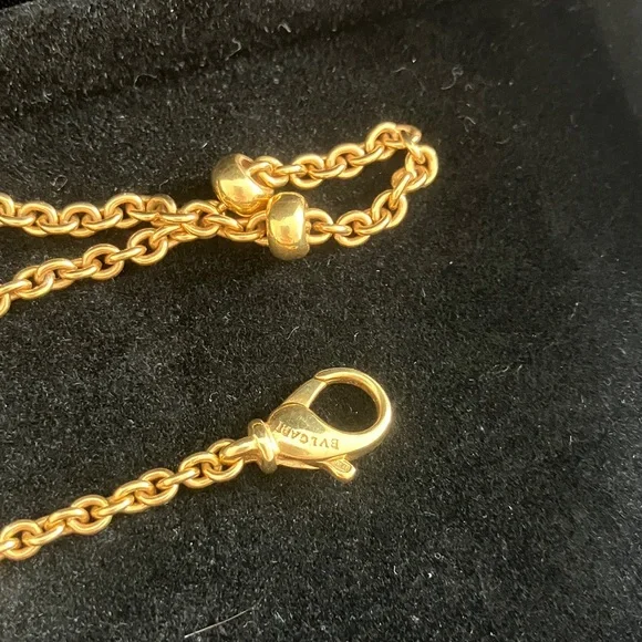Rare VTG BVLGARI b.zero Bulgari 18kt Yellow Gold Link Cable Chain Necklace - Picture 3 of 12